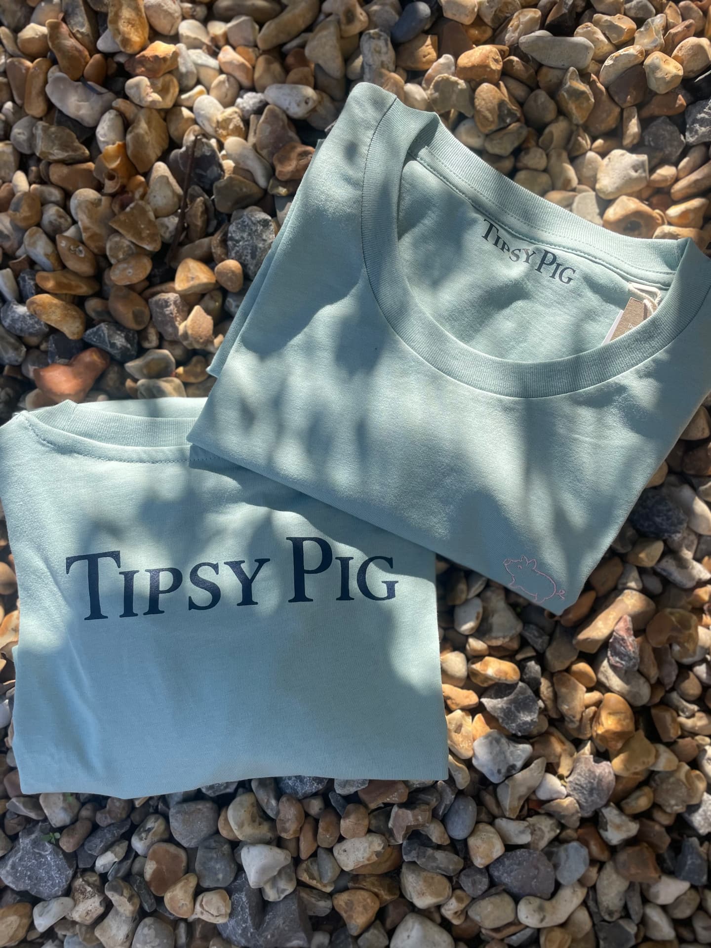 Signature Pig Tee in Sage Pair